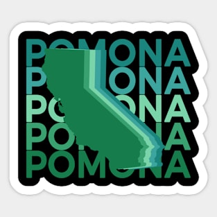 Pomona California Green Repeat Sticker